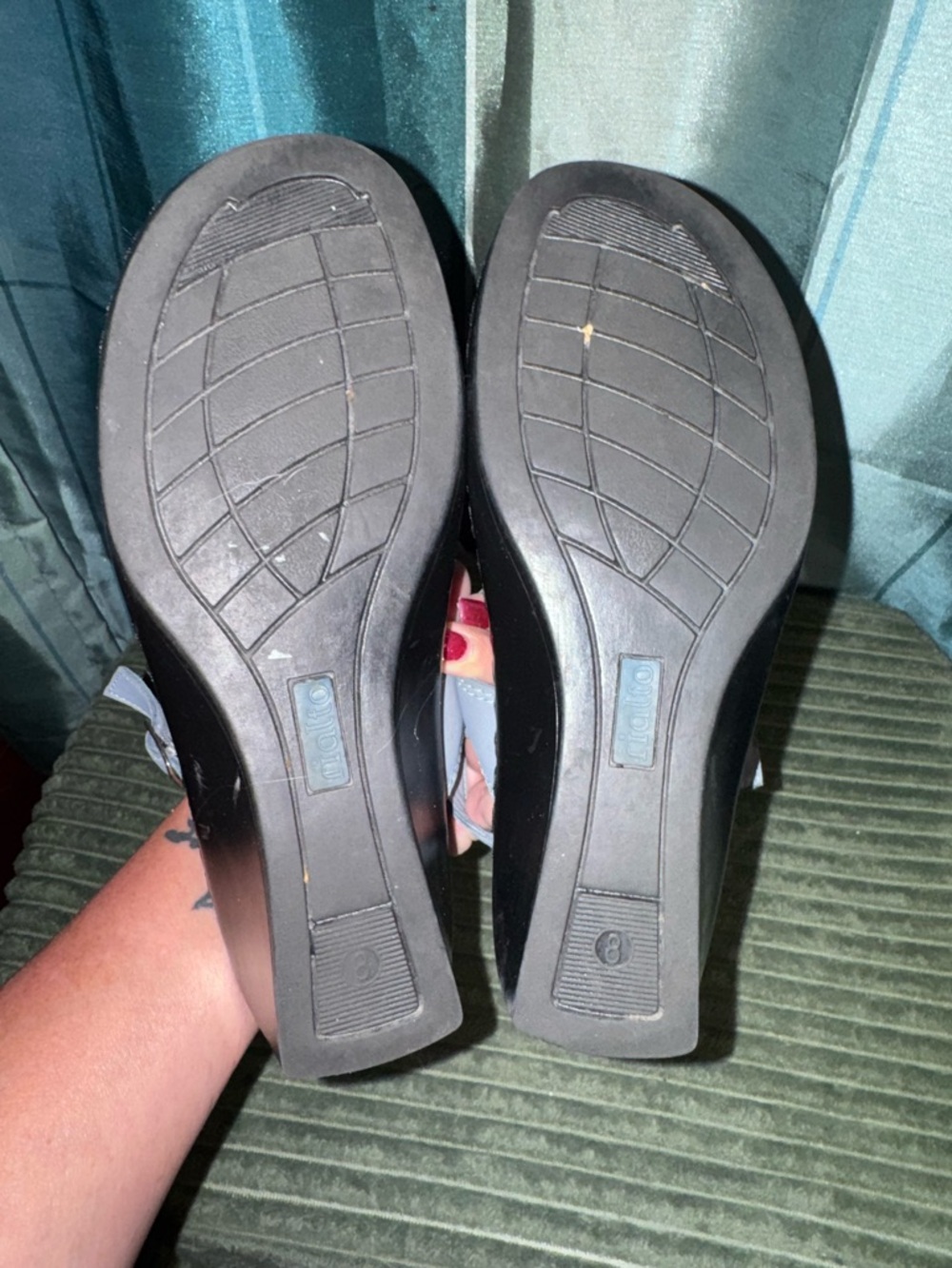 Rialto Light Blue Strappy Wedge Sandal - Picture 5 of 5